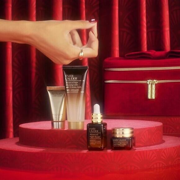 Estee Lauder Blockbuster Set 2024 New Make-up Red Train Case EyeShadow Palette - Picture 12 of 13